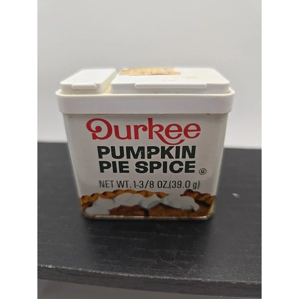 Vintage‎ Durkee's Pumpkin Pie Spice Advertising Tin